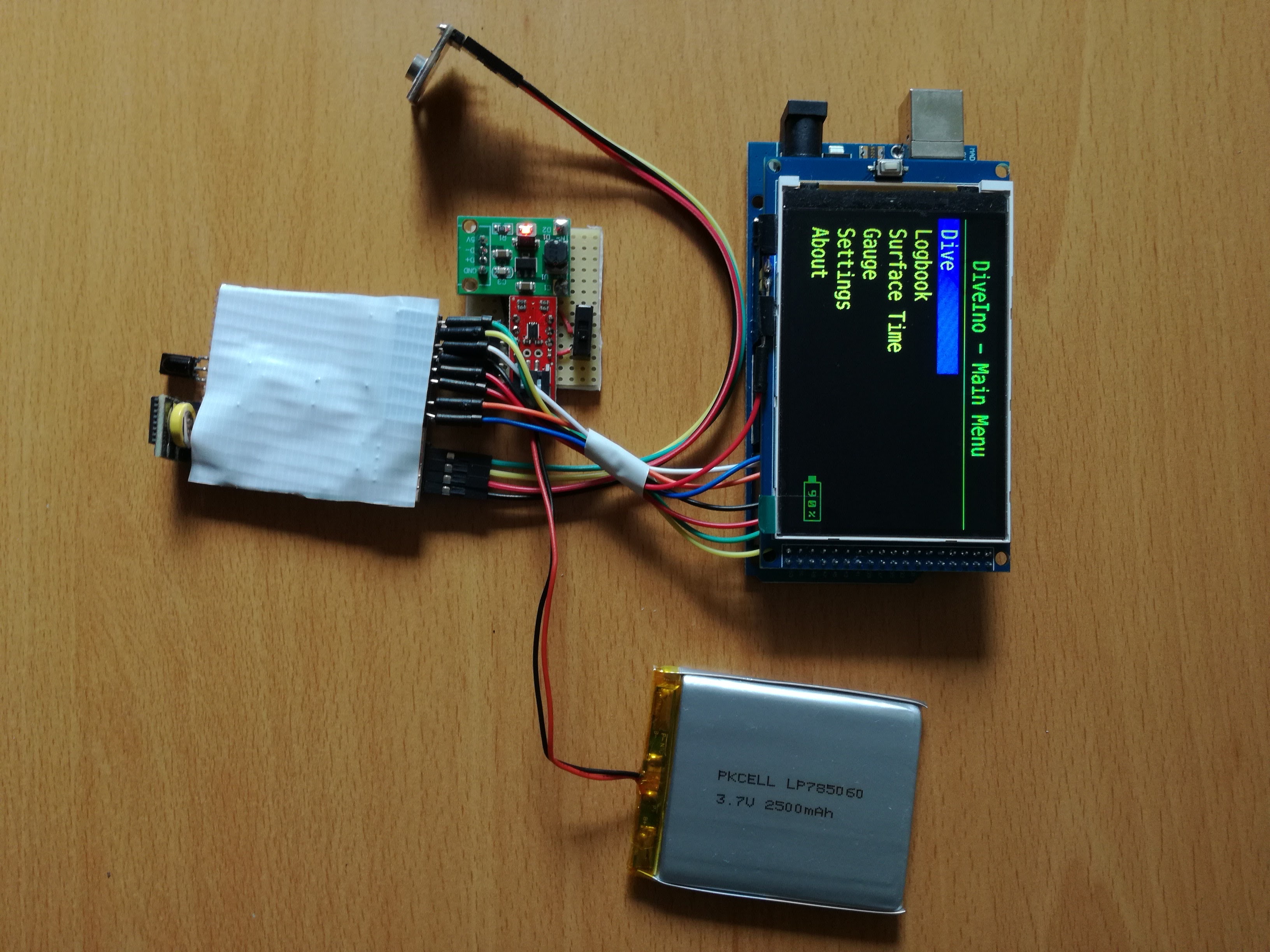 Connected DiveIno modules without the waterproof case