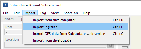 Import UDDF file into Subsurface