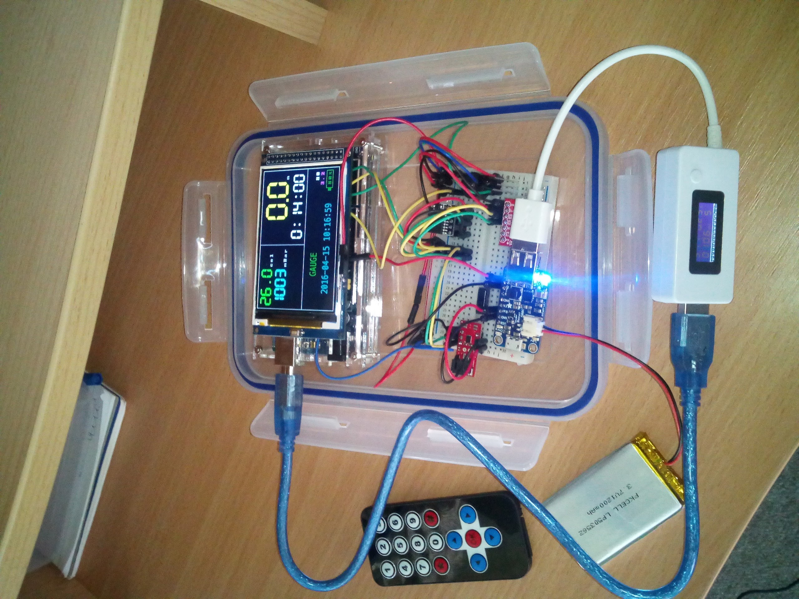 Hardware setup for discarge rate measurement
