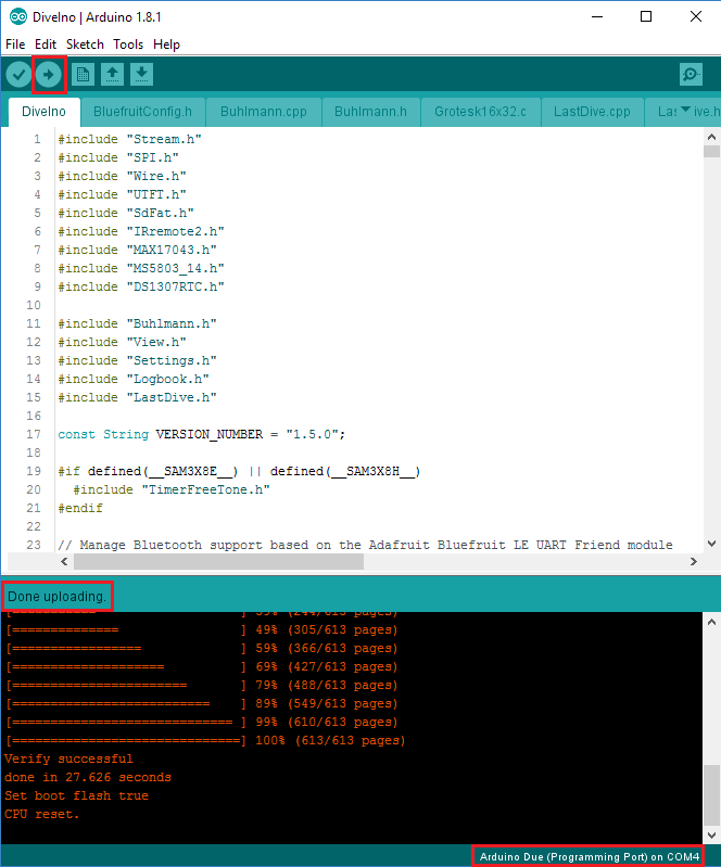 Upload to an Arduino Due board from Arduino IDE