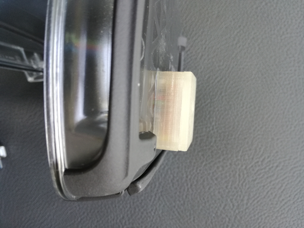 Sensor case with cover glued on the Otterbox Pursuit 40 case