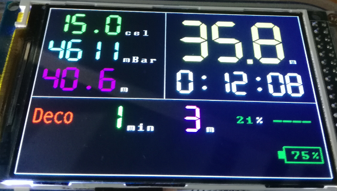 Step 4 - Deco stop display started