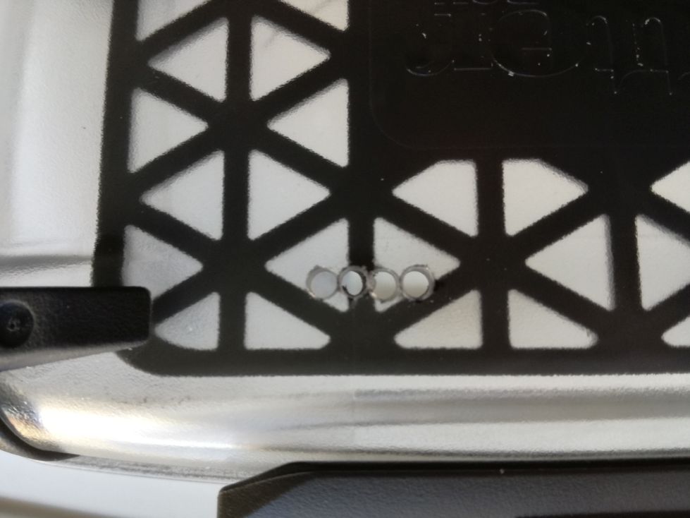 Carefully drill the holes