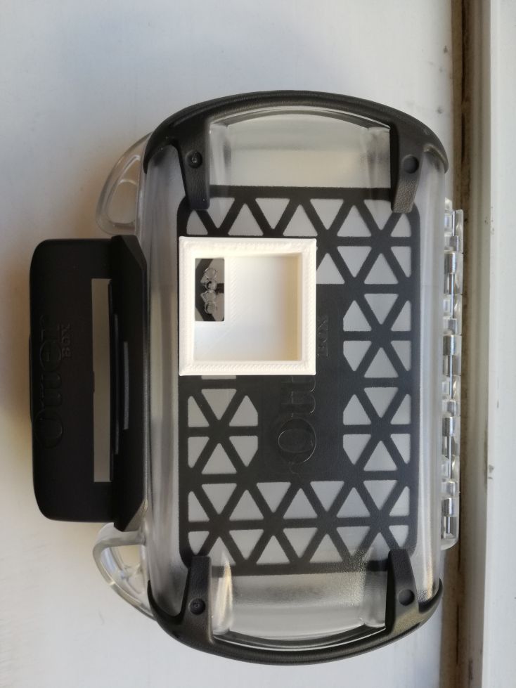 Glue the sensor holder on top of the case
