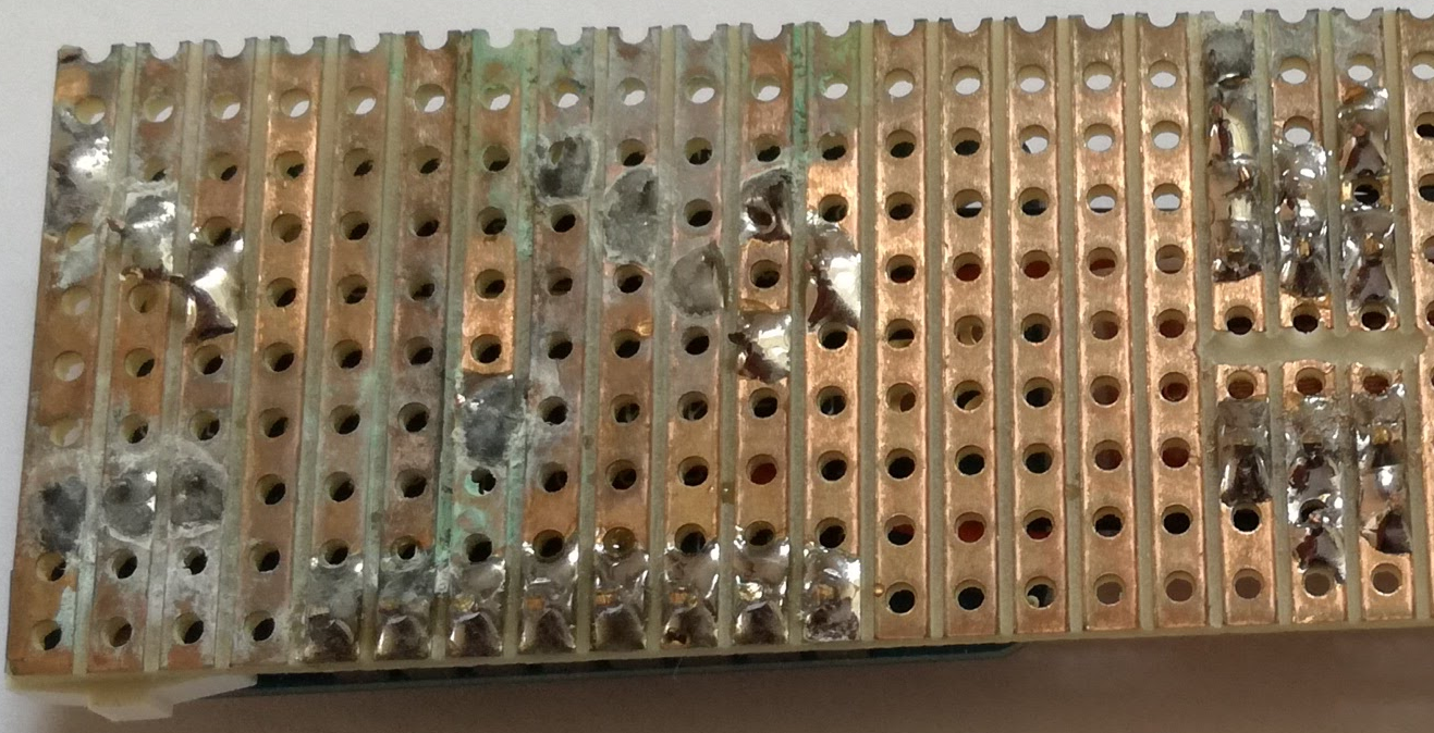 Corrosion on the back side of the Long Board