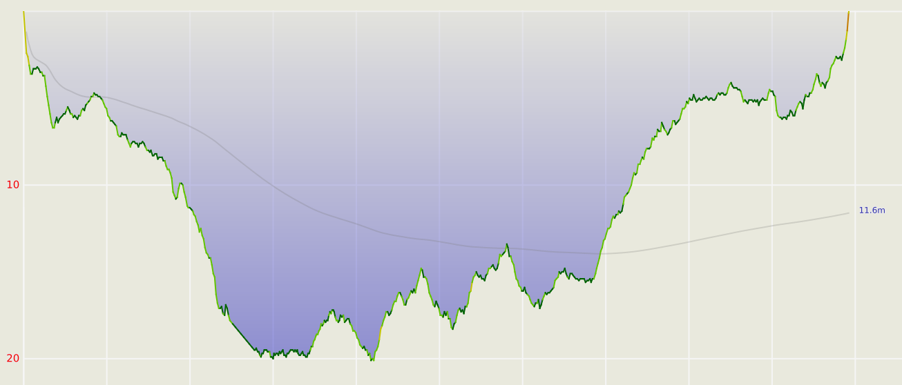 Profile of the Triget reef dive