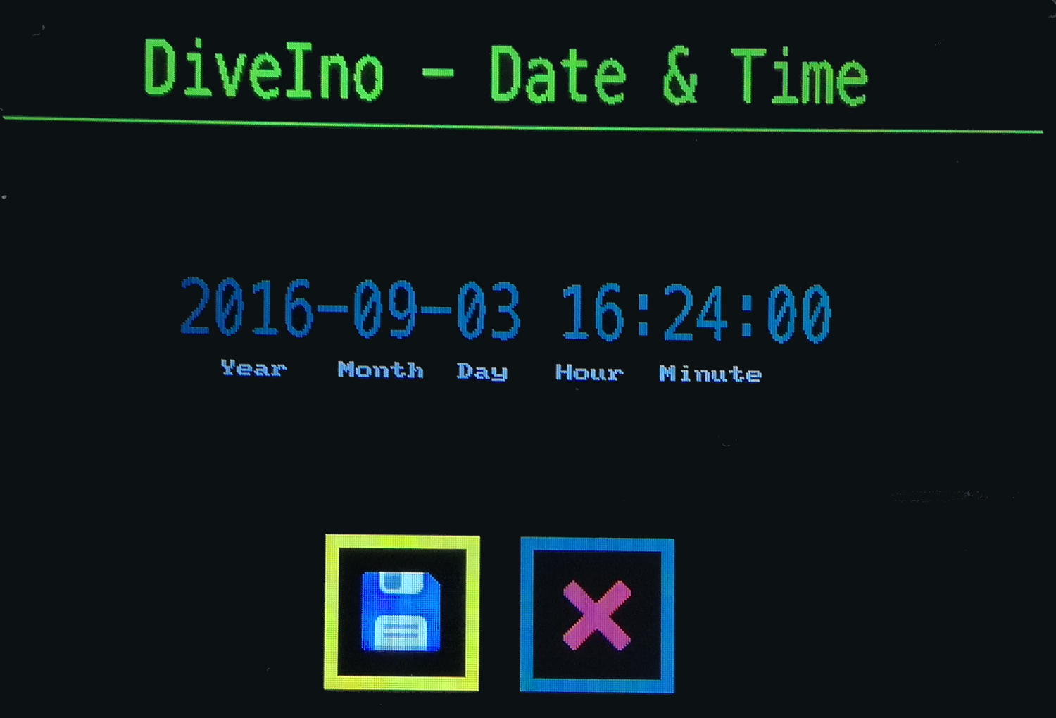 Updated Date & Time Settings screen