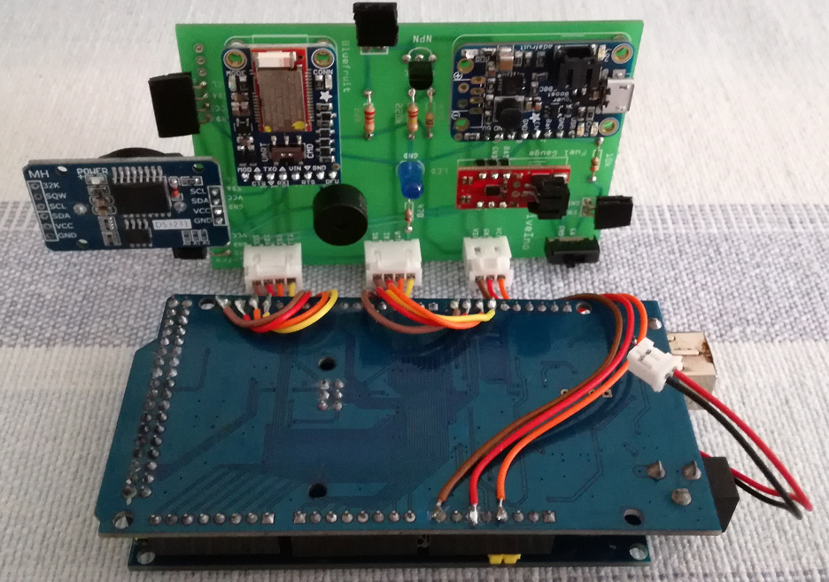 Connection wires were soldered to the backside of the Arduino Mega board