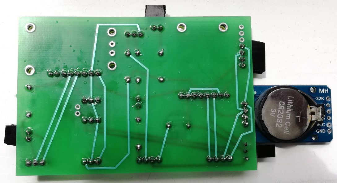 DiveIno Pcb board with soldered parts - Back view