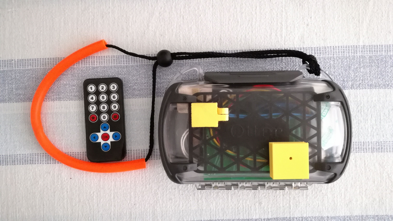 DiveIno PCB version in the case - Back view