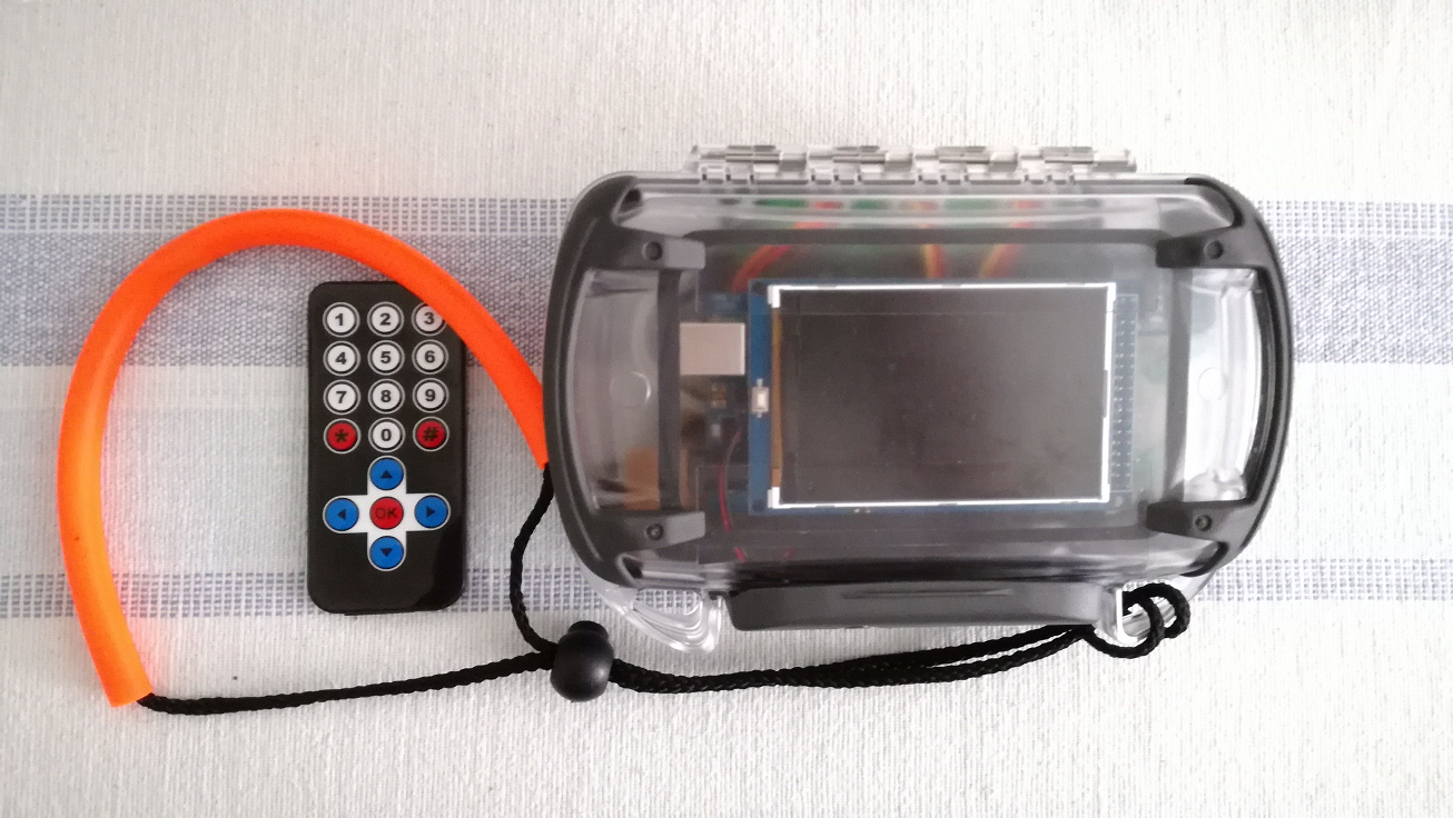DiveIno PCB version in the case - Front view