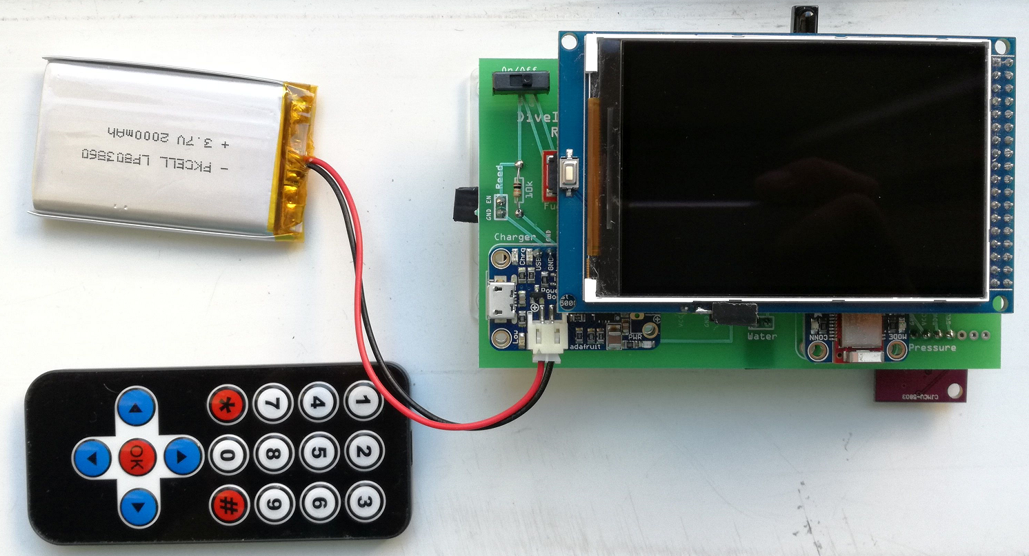 Assembled DiveIno Arduino Shield version - Revision One