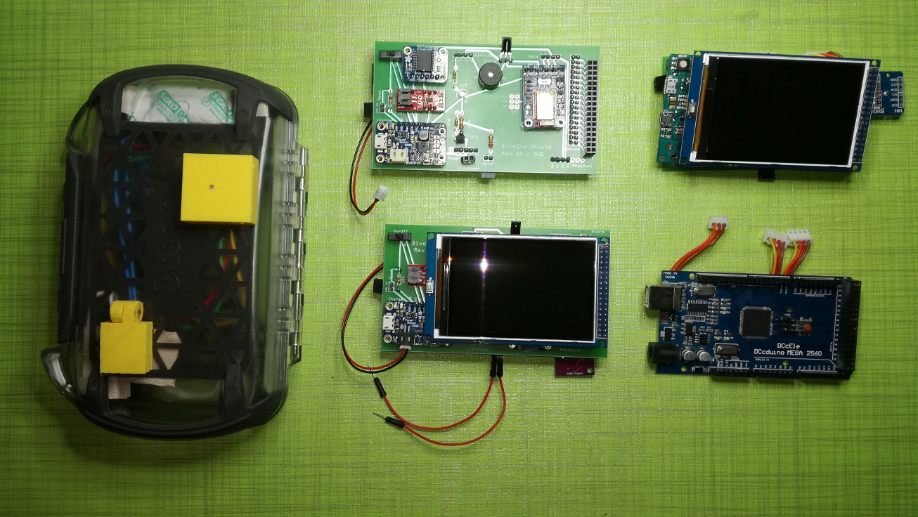 Four DiveIno versions ready for a test dive!